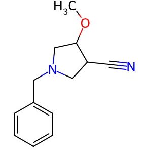 1-Benzyl-4-methoxy-pyrrolidine-3-carbonitrile – CAS 885956-97-8