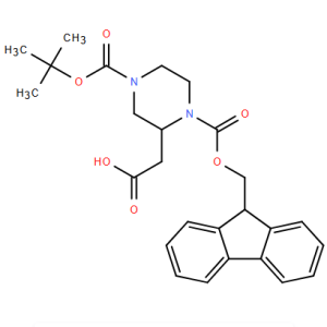 1-Fmoc-4-Boc-piperazine-2-acetic acid – CAS 183742-34-9