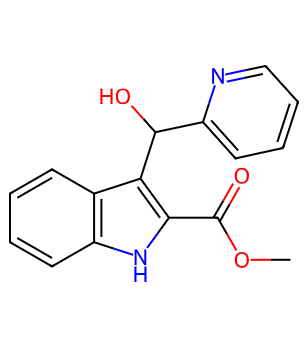 3-(Hydroxy-pyridin-2-yl-methyl)-1H-indole-2-carboxylic acid methyl ester