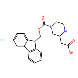 4-Fmoc-2-piperazineacetic acid HCl